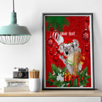 personalised-koala-lover-canvas-wall-art-australia-koalaty-merry-christmas-aboriginal