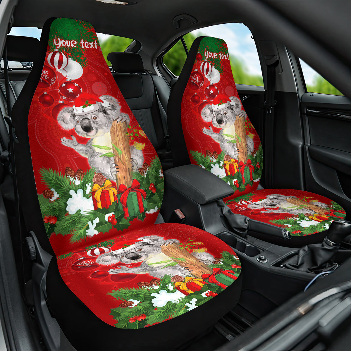 personalised-koala-lover-car-seat-cover-australia-koalaty-merry-christmas-aboriginal