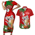 personalised-koala-lover-couples-matching-short-sleeve-bodycon-dress-and-hawaiian-shirt-australia-koalaty-merry-christmas-aboriginal
