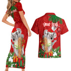 personalised-koala-lover-couples-matching-short-sleeve-bodycon-dress-and-hawaiian-shirt-australia-koalaty-merry-christmas-aboriginal
