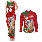 personalised-koala-lover-couples-matching-tank-maxi-dress-and-long-sleeve-button-shirt-australia-koalaty-merry-christmas-aboriginal