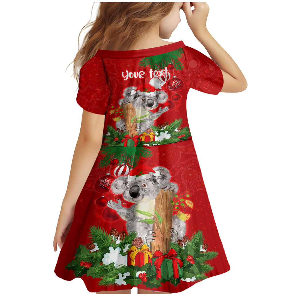 personalised-koala-lover-family-matching-mermaid-dress-and-hawaiian-shirt-australia-koalaty-merry-christmas-aboriginal