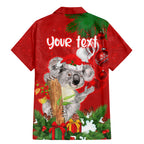 personalised-koala-lover-family-matching-mermaid-dress-and-hawaiian-shirt-australia-koalaty-merry-christmas-aboriginal