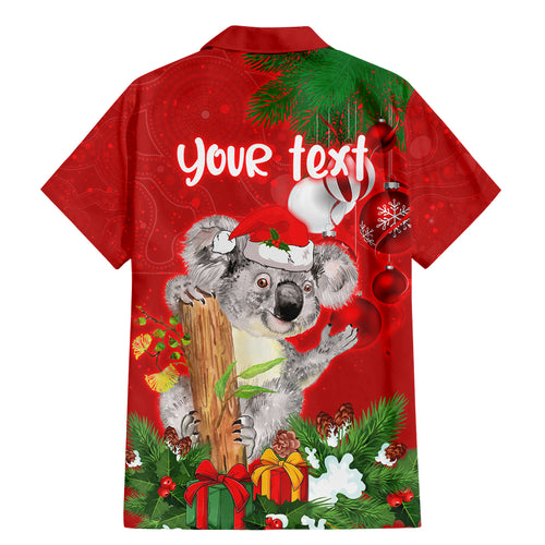 personalised-koala-lover-family-matching-mermaid-dress-and-hawaiian-shirt-australia-koalaty-merry-christmas-aboriginal