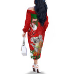 personalised-koala-lover-family-matching-off-shoulder-long-sleeve-dress-and-hawaiian-shirt-australia-koalaty-merry-christmas-aboriginal