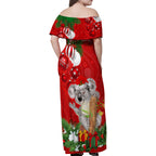 personalised-koala-lover-family-matching-off-shoulder-maxi-dress-and-hawaiian-shirt-australia-koalaty-merry-christmas-aboriginal