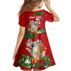 personalised-koala-lover-family-matching-off-shoulder-short-dress-and-hawaiian-shirt-australia-koalaty-merry-christmas-aboriginal