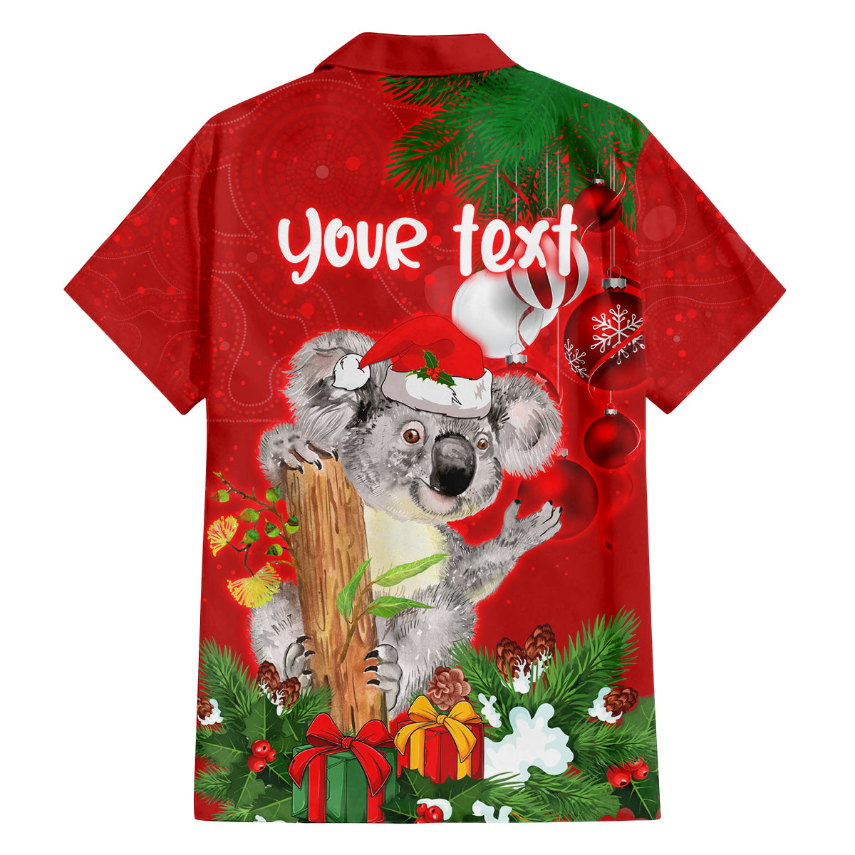personalised-koala-lover-family-matching-summer-maxi-dress-and-hawaiian-shirt-australia-koalaty-merry-christmas-aboriginal