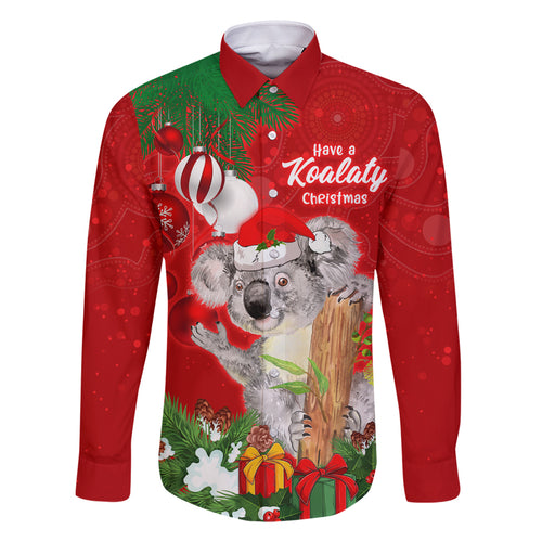 personalised-koala-lover-family-matching-summer-maxi-dress-and-hawaiian-shirt-australia-koalaty-merry-christmas-aboriginal