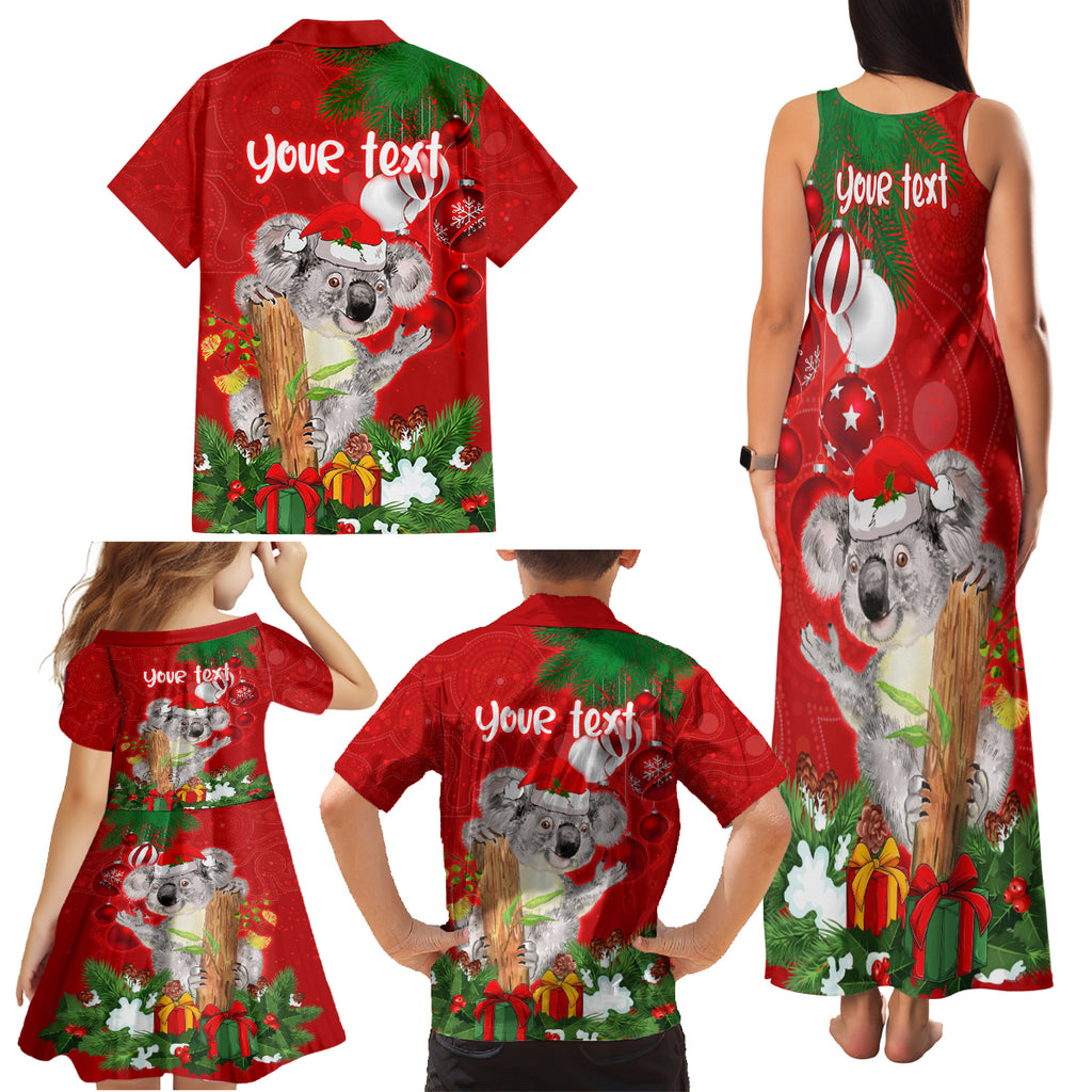personalised-koala-lover-family-matching-tank-maxi-dress-and-hawaiian-shirt-australia-koalaty-merry-christmas-aboriginal