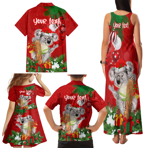 personalised-koala-lover-family-matching-tank-maxi-dress-and-hawaiian-shirt-australia-koalaty-merry-christmas-aboriginal