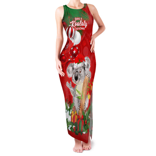 personalised-koala-lover-family-matching-tank-maxi-dress-and-hawaiian-shirt-australia-koalaty-merry-christmas-aboriginal