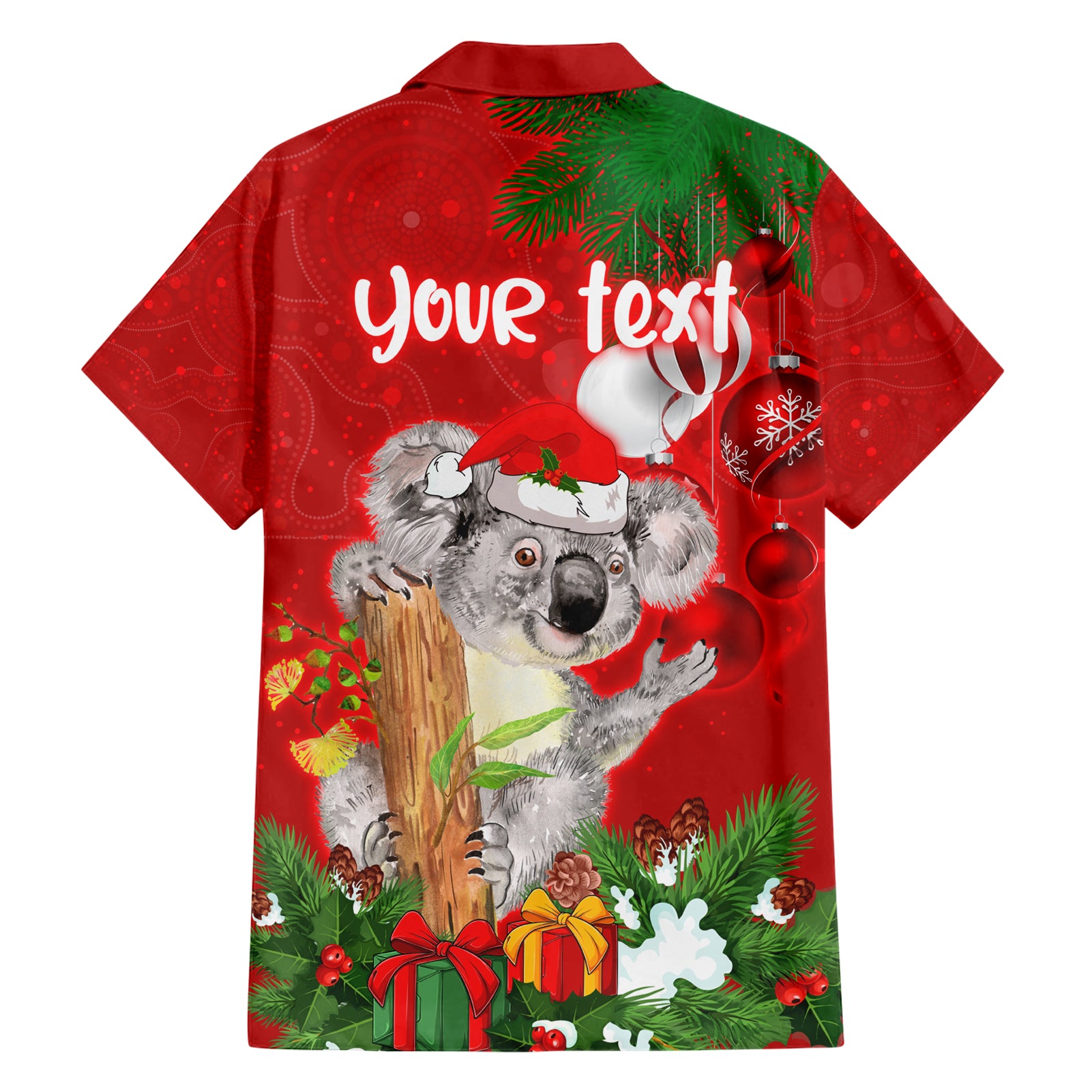 personalised-koala-lover-hawaiian-shirt-australia-koalaty-merry-christmas-aboriginal