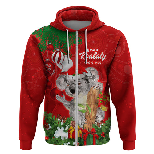personalised-koala-lover-hoodie-australia-koalaty-merry-christmas-aboriginal