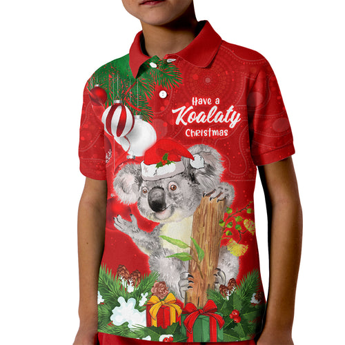 personalised-koala-lover-kid-polo-shirt-australia-koalaty-merry-christmas-aboriginal