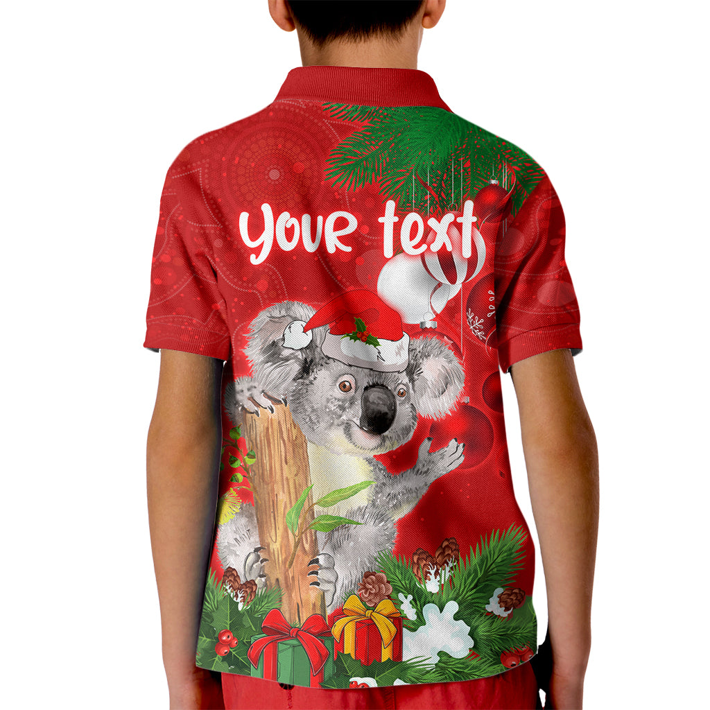 personalised-koala-lover-kid-polo-shirt-australia-koalaty-merry-christmas-aboriginal