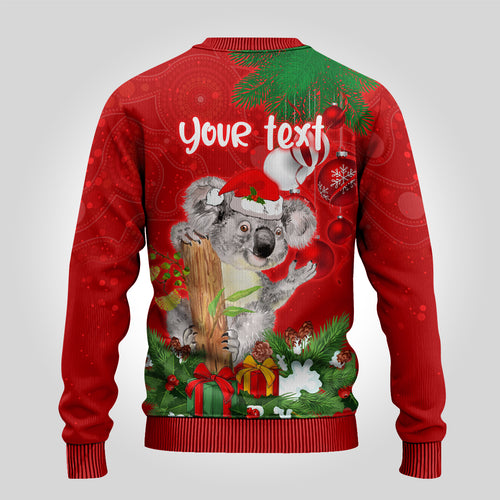 personalised-koala-lover-ugly-christmas-sweater-australia-koalaty-merry-christmas-aboriginal