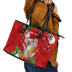 personalised-koala-lover-leather-tote-bag-australia-koalaty-merry-christmas-aboriginal