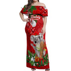 personalised-koala-lover-off-shoulder-maxi-dress-australia-koalaty-merry-christmas-aboriginal