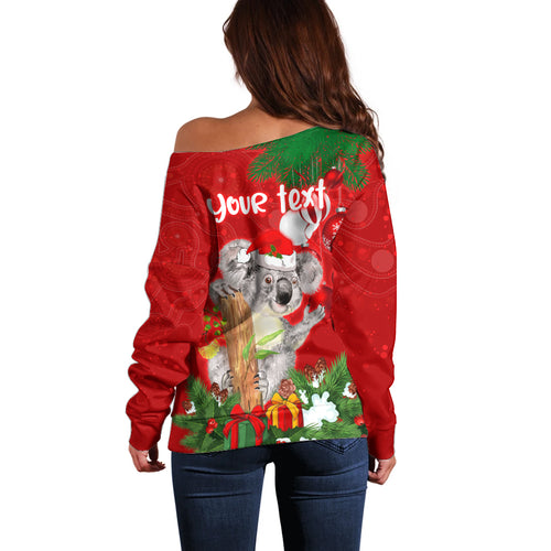 personalised-koala-lover-off-shoulder-sweater-australia-koalaty-merry-christmas-aboriginal