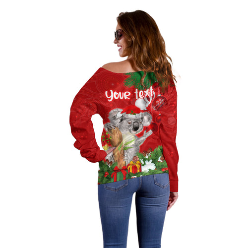 personalised-koala-lover-off-shoulder-sweater-australia-koalaty-merry-christmas-aboriginal