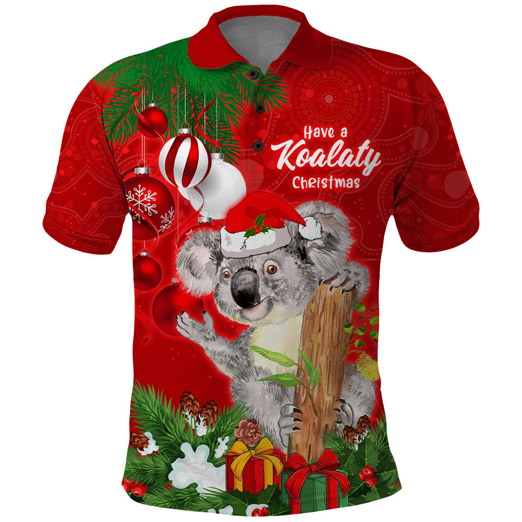 personalised-koala-lover-polo-shirt-australia-koalaty-merry-christmas-aboriginal