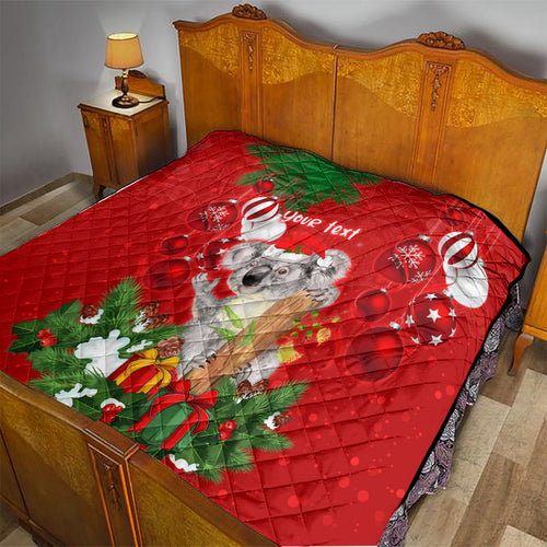 personalised-koala-lover-quilt-australia-koalaty-merry-christmas-aboriginal
