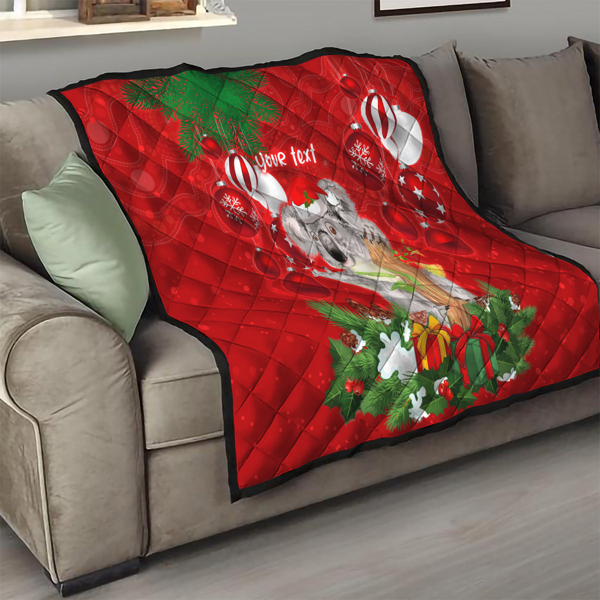 personalised-koala-lover-quilt-australia-koalaty-merry-christmas-aboriginal