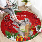 personalised-koala-lover-round-carpet-australia-koalaty-merry-christmas-aboriginal