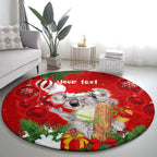 personalised-koala-lover-round-carpet-australia-koalaty-merry-christmas-aboriginal