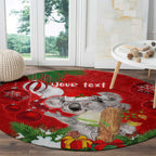 personalised-koala-lover-round-carpet-australia-koalaty-merry-christmas-aboriginal
