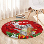 personalised-koala-lover-round-carpet-australia-koalaty-merry-christmas-aboriginal