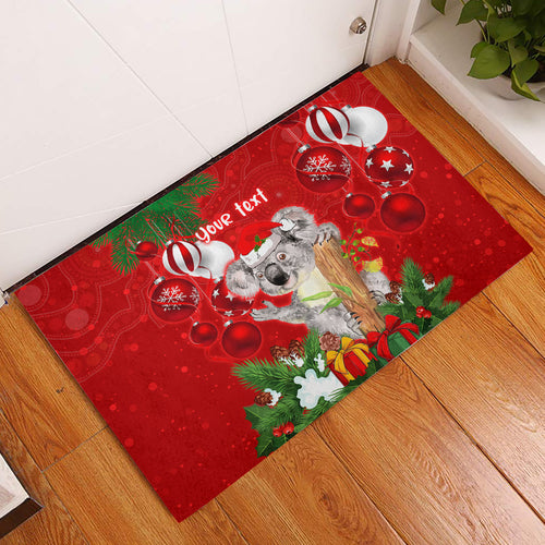 personalised-koala-lover-rubber-doormat-australia-koalaty-merry-christmas-aboriginal