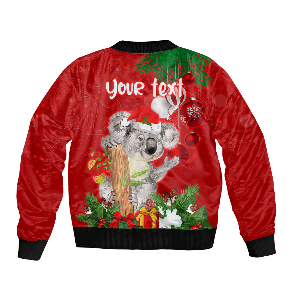 personalised-koala-lover-sleeve-zip-bomber-jacket-australia-koalaty-merry-christmas-aboriginal