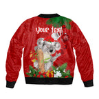 personalised-koala-lover-sleeve-zip-bomber-jacket-australia-koalaty-merry-christmas-aboriginal