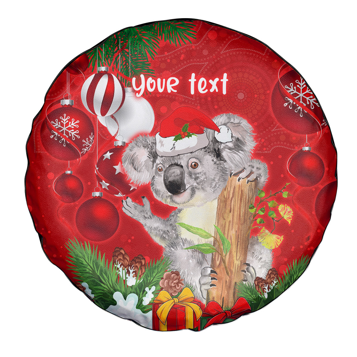 personalised-koala-lover-spare-tire-cover-australia-koalaty-merry-christmas-aboriginal
