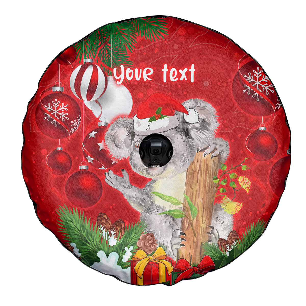 personalised-koala-lover-spare-tire-cover-australia-koalaty-merry-christmas-aboriginal