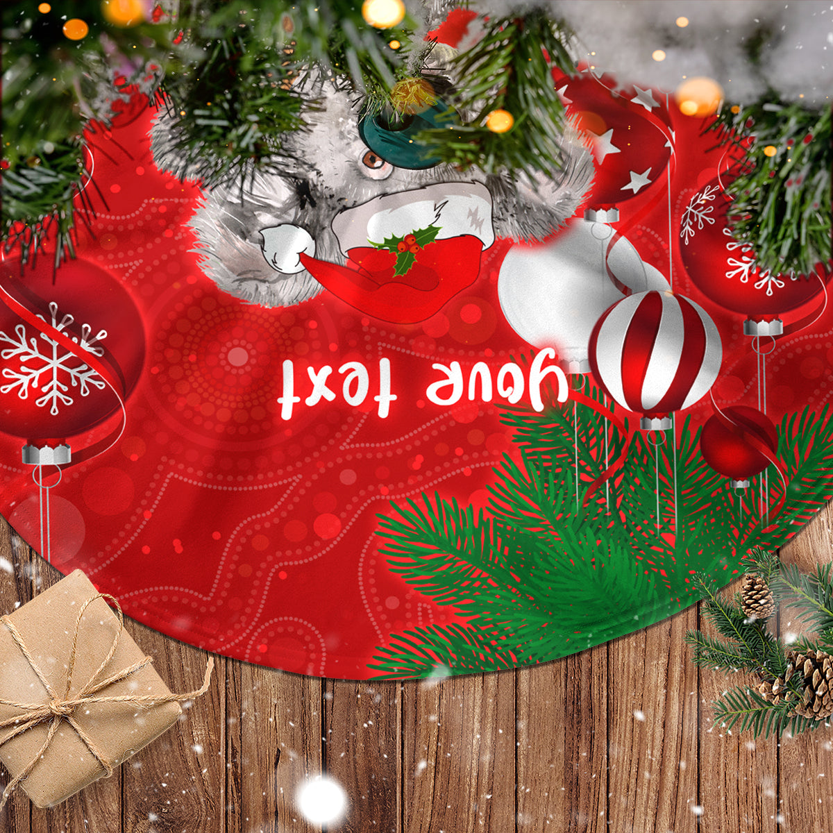 personalised-koala-lover-tree-skirt-australia-koalaty-merry-christmas-aboriginal