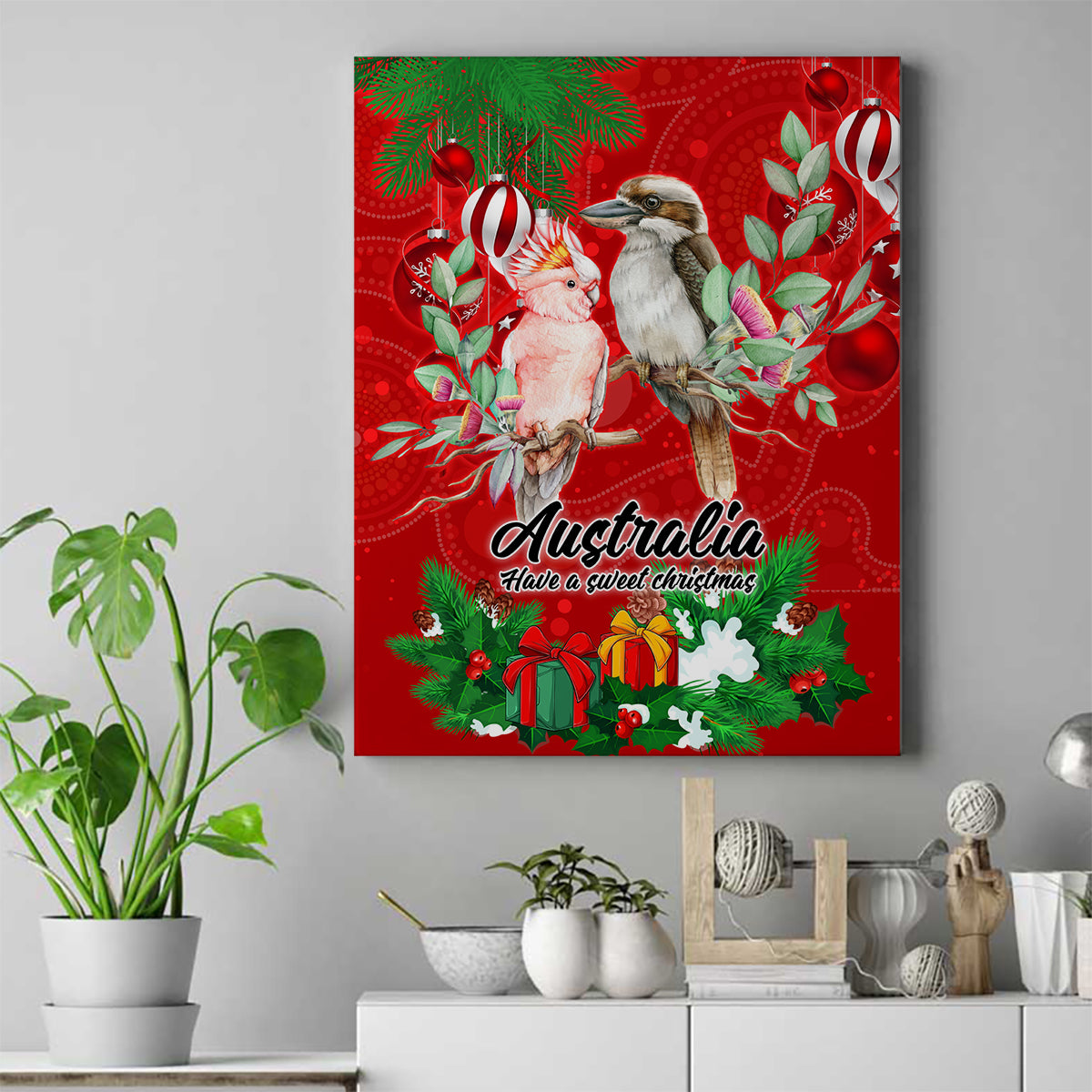kookaburra-lover-canvas-wall-art-australia-koalaty-merry-christmas-aboriginal
