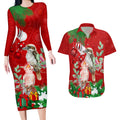kookaburra-lover-couples-matching-long-sleeve-bodycon-dress-and-hawaiian-shirt-australia-koalaty-merry-christmas-aboriginal