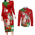 kookaburra-lover-couples-matching-long-sleeve-bodycon-dress-and-long-sleeve-button-shirt-australia-koalaty-merry-christmas-aboriginal