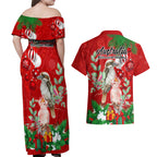 kookaburra-lover-couples-matching-off-shoulder-maxi-dress-and-hawaiian-shirt-australia-koalaty-merry-christmas-aboriginal