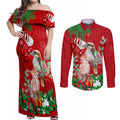 kookaburra-lover-couples-matching-off-shoulder-maxi-dress-and-long-sleeve-button-shirt-australia-koalaty-merry-christmas-aboriginal