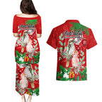 kookaburra-lover-couples-matching-puletasi-dress-and-hawaiian-shirt-australia-koalaty-merry-christmas-aboriginal