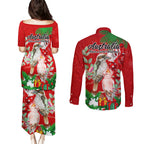 kookaburra-lover-couples-matching-puletasi-dress-and-long-sleeve-button-shirt-australia-koalaty-merry-christmas-aboriginal