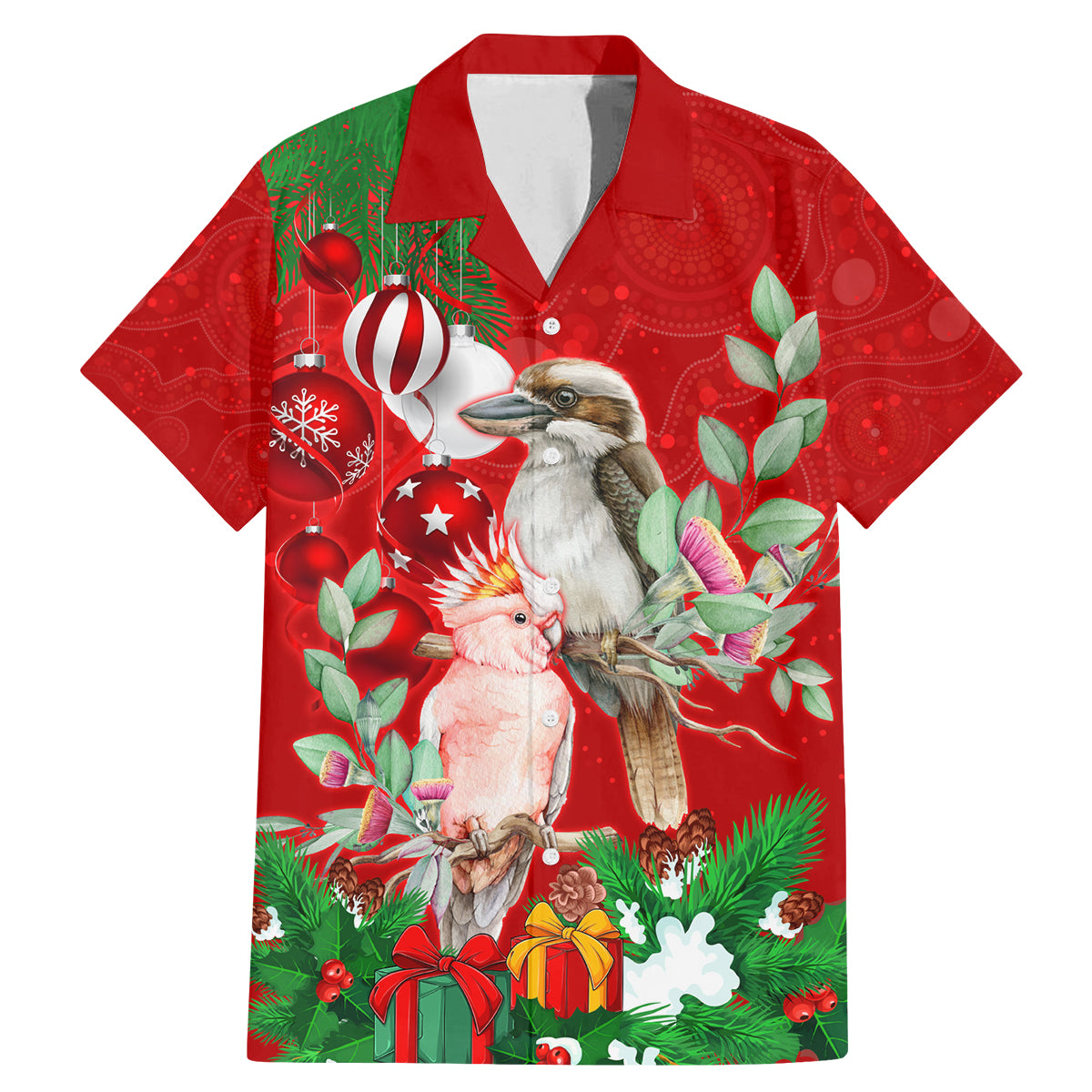 kookaburra-lover-family-matching-mermaid-dress-and-hawaiian-shirt-australia-koalaty-merry-christmas-aboriginal
