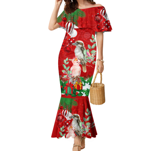 kookaburra-lover-family-matching-mermaid-dress-and-hawaiian-shirt-australia-koalaty-merry-christmas-aboriginal