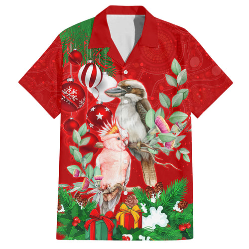 kookaburra-lover-family-matching-off-shoulder-long-sleeve-dress-and-hawaiian-shirt-australia-koalaty-merry-christmas-aboriginal