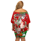 kookaburra-lover-family-matching-off-shoulder-short-dress-and-hawaiian-shirt-australia-koalaty-merry-christmas-aboriginal