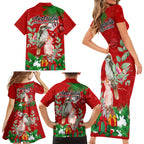 kookaburra-lover-family-matching-short-sleeve-bodycon-dress-and-hawaiian-shirt-australia-koalaty-merry-christmas-aboriginal